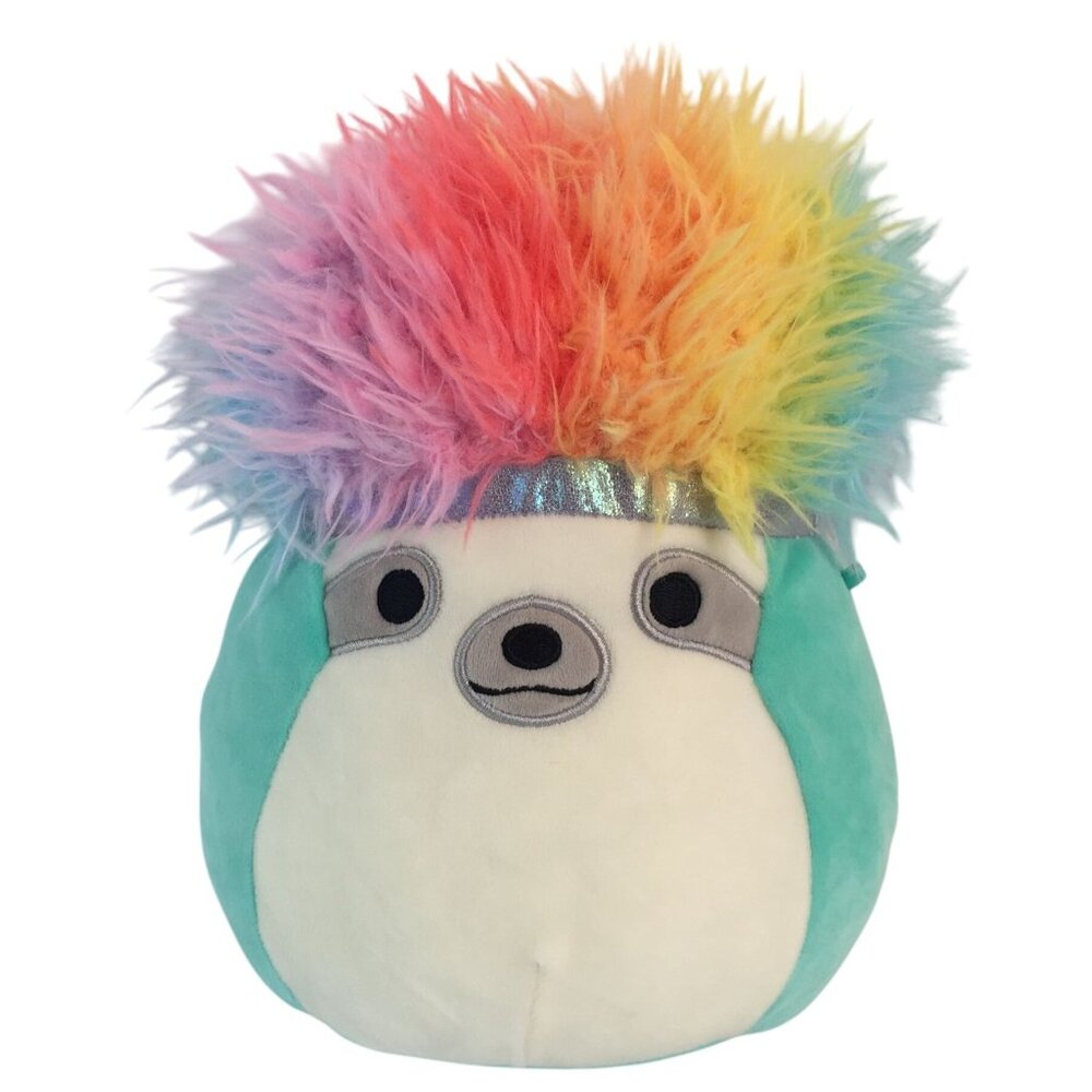 Squishmallows Squish-Doos Aqua the Sloth Plush 11"β Rainbow Hair Stuffed Toy